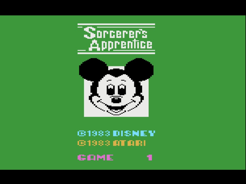 Title Screen of Sorcerers Apprentice for Atari 2600